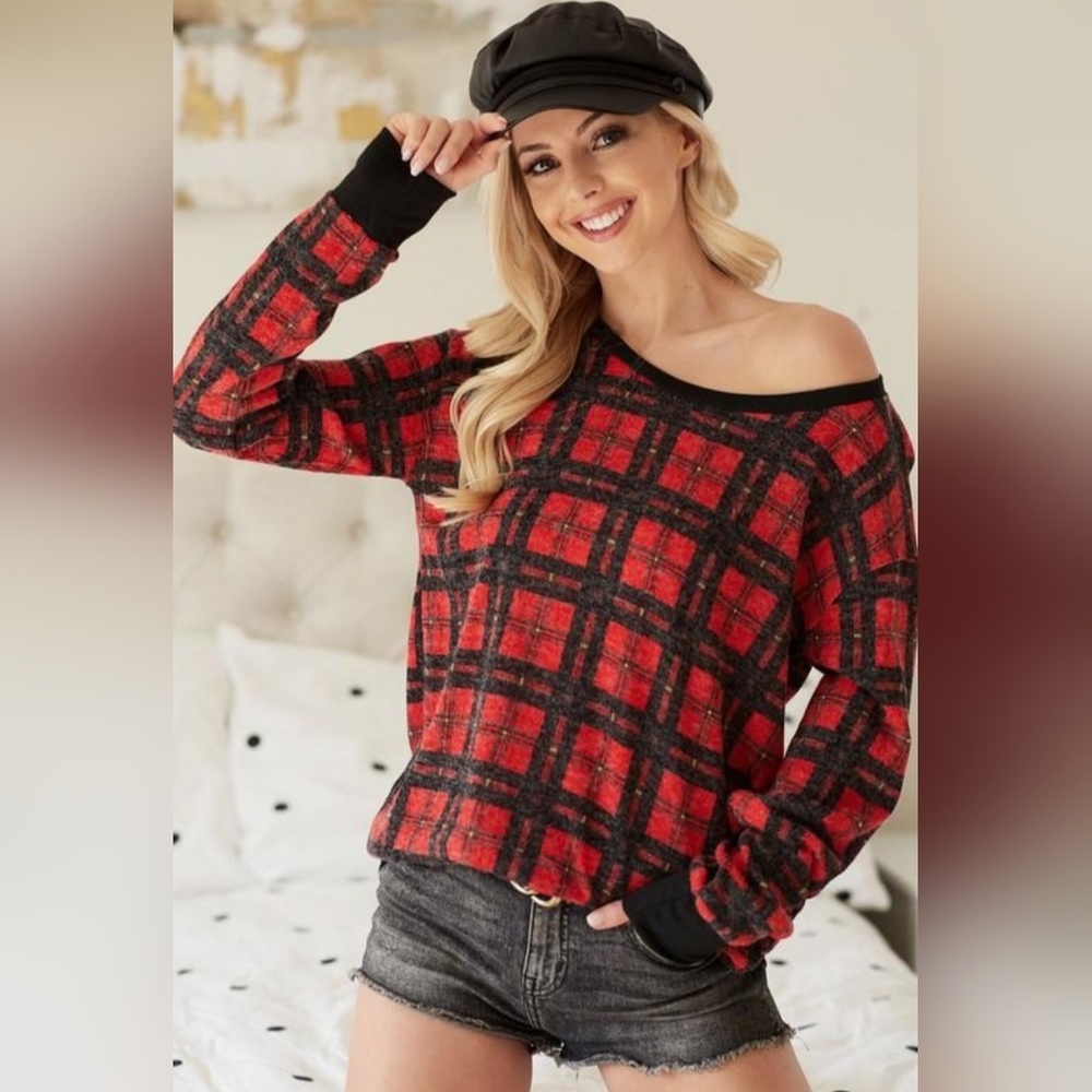 Check Plaid Sweater